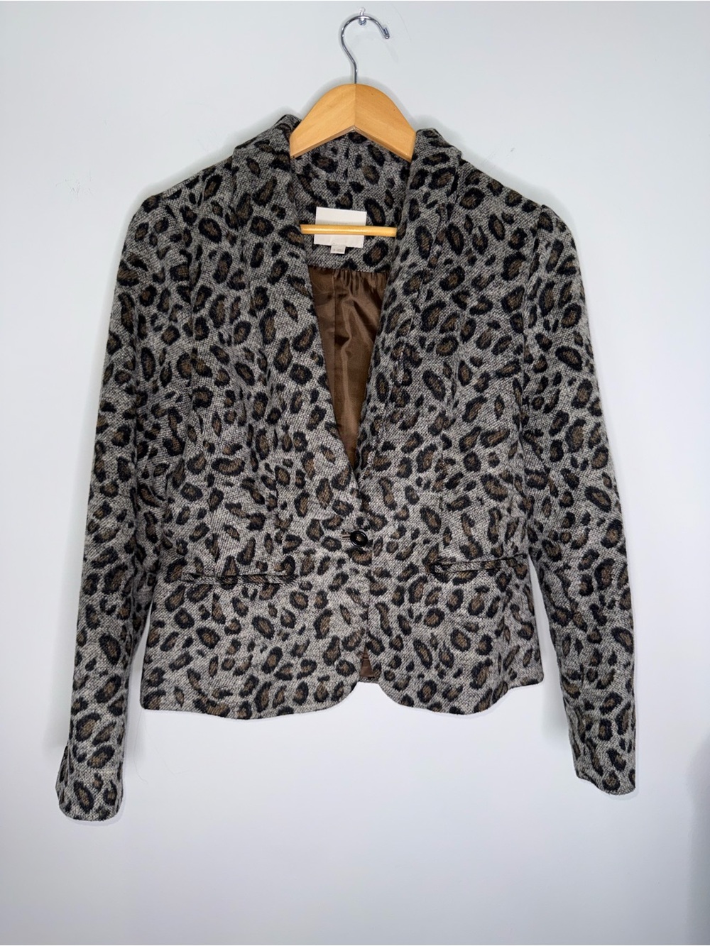 Ann Taylor LOFT Leopard Print Blazer Jacket Women’s Small !